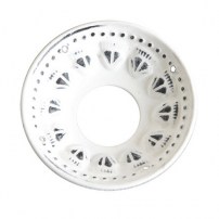 Kerzenring weiss Mtall 6,5 cm 3.501